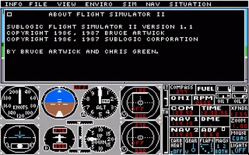 Flight Simulator II screen shot title